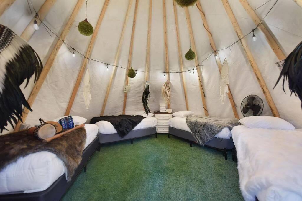 Enchanted Forest Cabin And Teepee! Lights & Laser Show! Private Hot Tub! Unique Stay! Sevierville Buitenkant foto